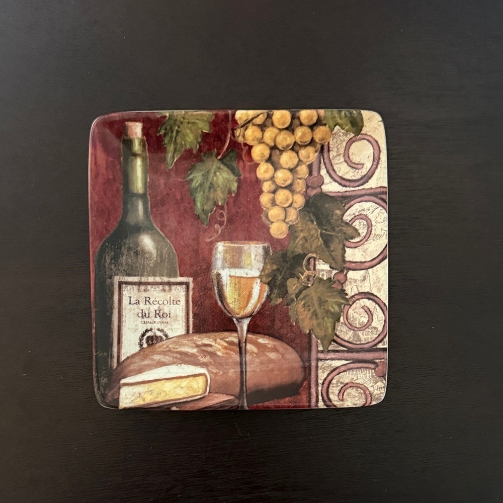 Wine and Cheese Decorative Plate